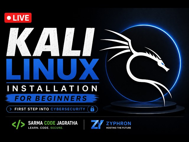 🔴 LIVE | Kali Linux Installation for Beginners | Cybersecurity Series #1