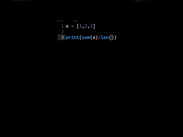 Python Program To Print Mean