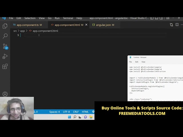 Angular 14 FullCalendar Library Example to Show Calendar in Browser Using TypeScript