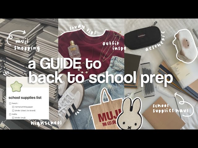 🫘🖇️ BACK TO SCHOOL PREP | A+ student tips, shopping, haul, aesthetic, pinterest girl