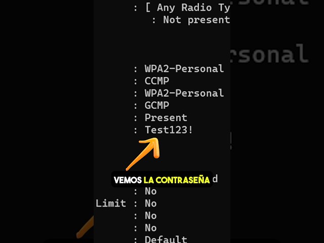 Comando para ver CONTRASEÑAS WIFI en Windows  #hacking #ciberseguridad  #infosec #windows