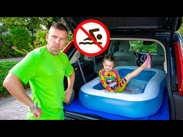 Dad teaches Stephi car safety rules! 🚗✨