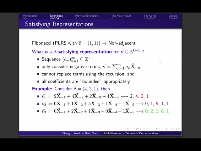 Multidimensional Zeckendorf Decompositions