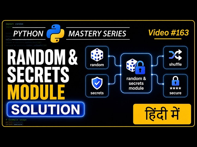 Python Random & Secrets Module Practice Set in Hindi | 12 Questions Solved Step-by-Step