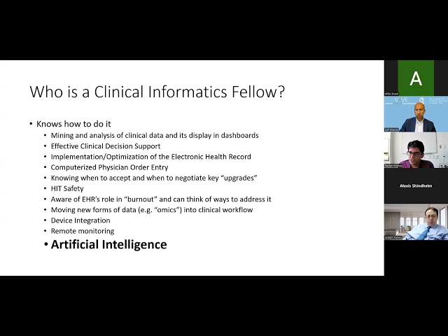 Introduction to Clinical Informatics and the American Medical Informatics Association (AMIA)