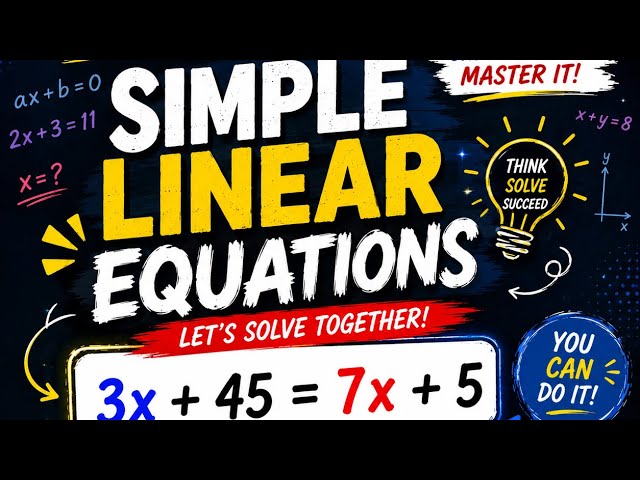 Simple Linear Equations made easy ||JMC||