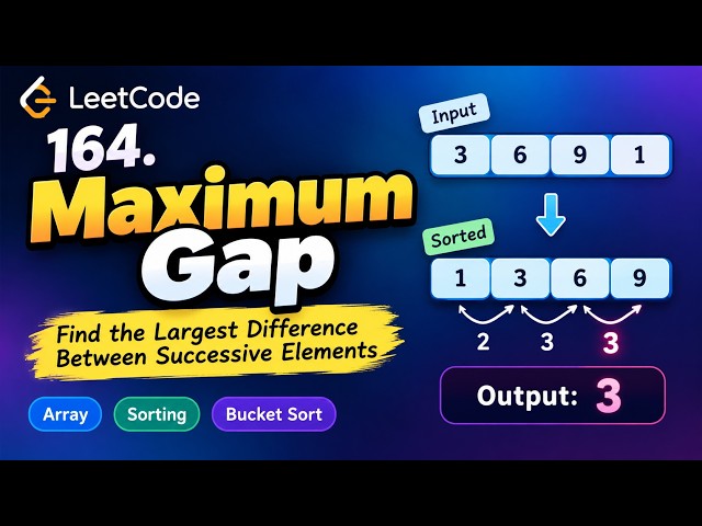 164. Maximum Gap | LeetCode | Bucket Sort & Array
