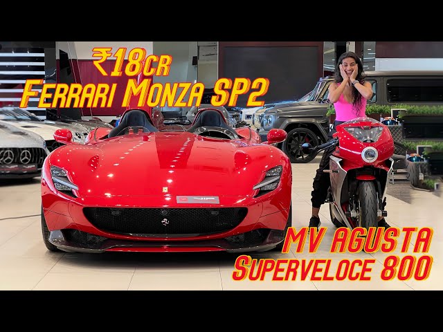 Rode to a 18 CRORE Rs Ferrari on the MV Agusta Superveloce 800 😲🥵
