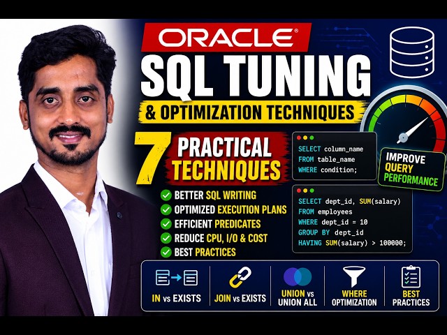 Oracle SQL Tuning Techniques | Improve SQL Query Performance