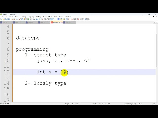 Strong vs Loosely Typed, Strings & String (Part 5)
