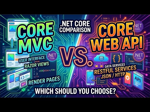 ASP.NET Core MVC vs Web API in .NET 🔥 | Difference, Uses & When to Use?