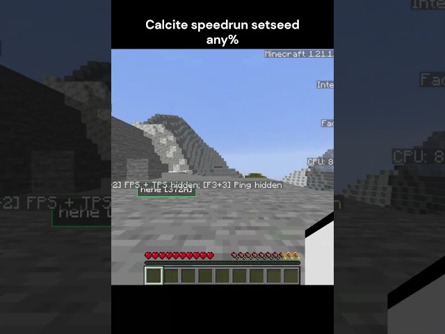 Step on calcite speedrun set seed any% #minecraftshorts #minecraft #speed #speedrun