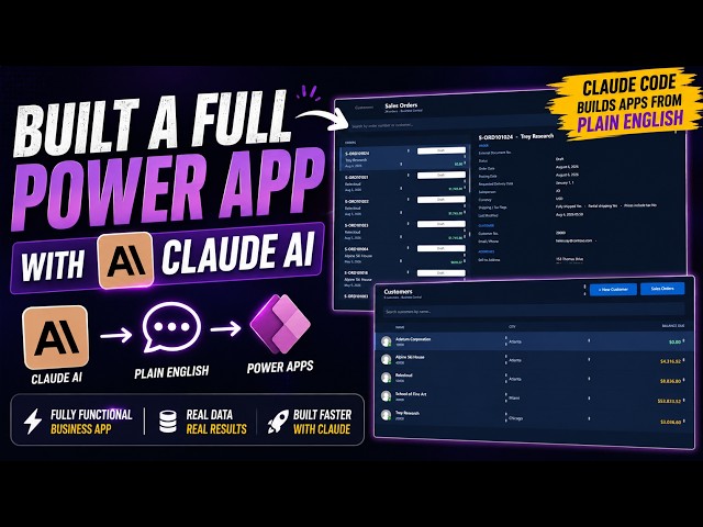 Built a Full Power App with Claude AI | Claude Code Builds Power Apps from Plain English