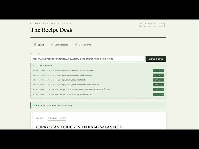 Full-Stack AI Recipe App | Groq + Supabase + FastAPI