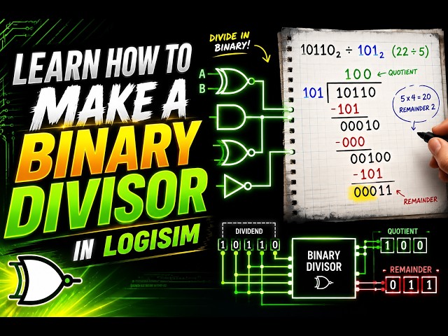 How to Build a Binary Divider circuit in Logisim - Step-by-Step Tutorial
