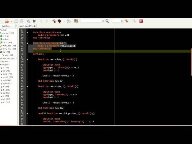 Advanced Fortran Programming : 025 : User defined operators and Operator Overloading