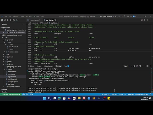 Configuración de PostgreSQL + pgAdmin 4 (Web)