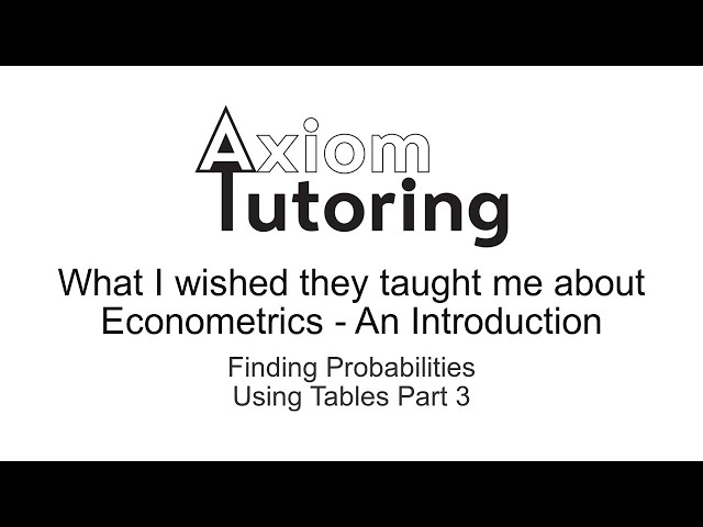 53 Finding probabilities using tables Part 3