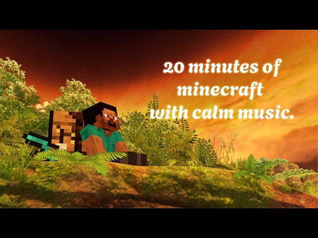 20 minutes of minecraft 1.2.5 with nostalgic music.