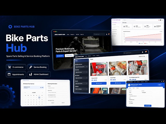 Bike Parts Hub | Full-Stack E-Commerce & Vehicle Service Booking Platform | Angular + Spring Boot