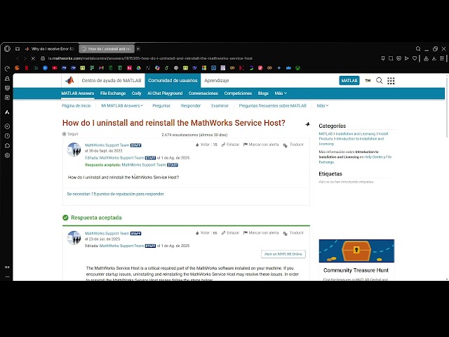 Error 5201 MathWorks Host Service