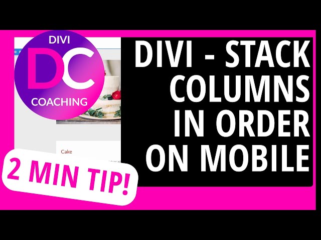 How to set Column Stacking Order on Mobile and Tablet - DIVI