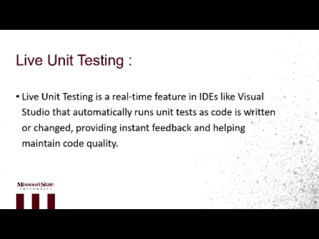 Live Unit Testing