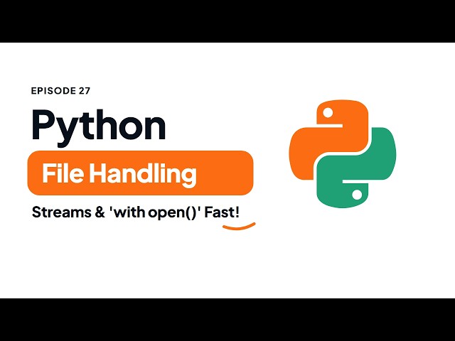 Python File Handling: Context Managers & In-Memory Streams | Python Tutorial #27
