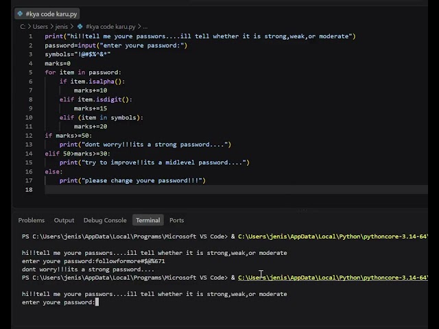 The basic project i made as a fresher|python tutorial for beginners|