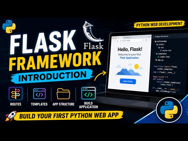 Flask Framework Introduction | Flask Basics, Routes, Templates & more | Python Programming Day 130