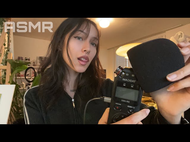 ASMR ☆ fast & aggressive tascam tingles (mic triggers, biting, rambles,..)