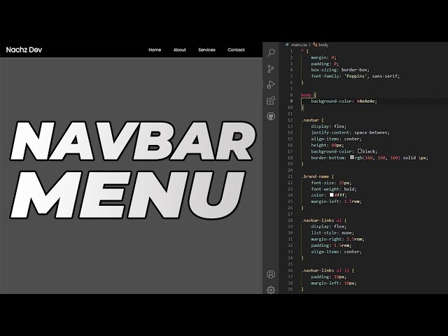Coding Navigation Bar with HTML & CSS | ASMR Programming 🔥⌨