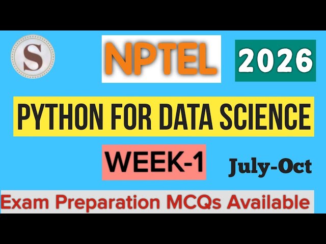 Python for Data Science Week 1 Quiz Answers | NPTEL 2026 | Assignment Solutions