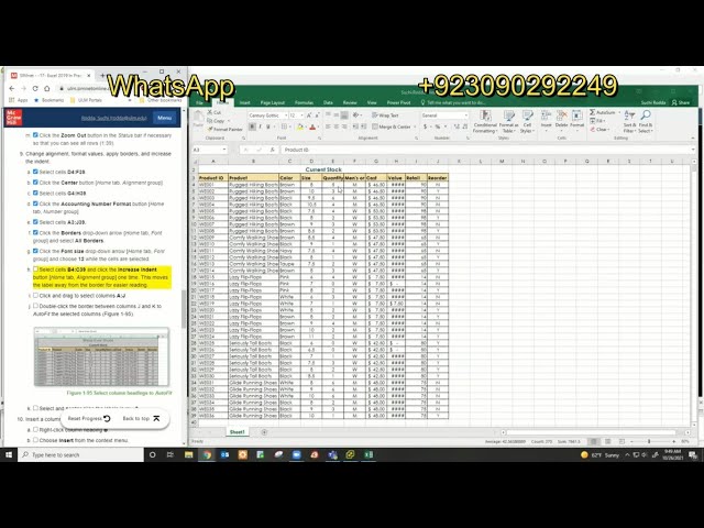Excel 2021/2024 In Practice – Ch 1 Guided Project 1-3 | | SIMnet Help Assignment Step-by-Step