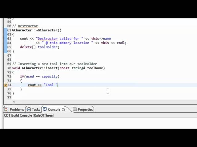 Rule of Three Implementation in C++