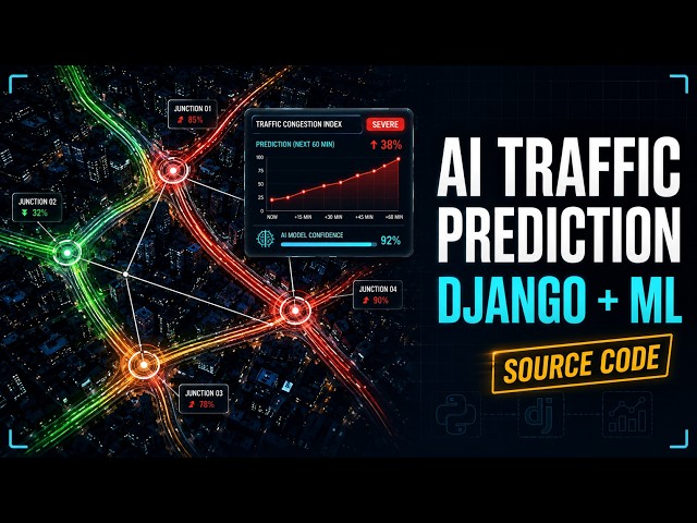 AI Traffic Prediction & Route Optimization System | Django + LightGBM + YOLOv8 Final Year Project