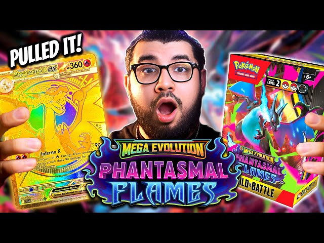 I Pulled the GOLD MEGA CHARIZARD X from Phantasmal Flames! 🔥 (Full Pre-Release Haul Opening)