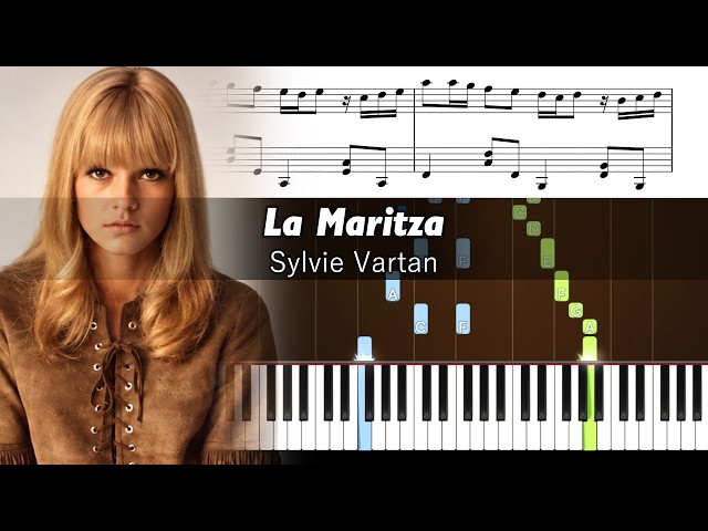 Sylvie Vartan - La Maritza - Piano Tutorial with Sheet Music