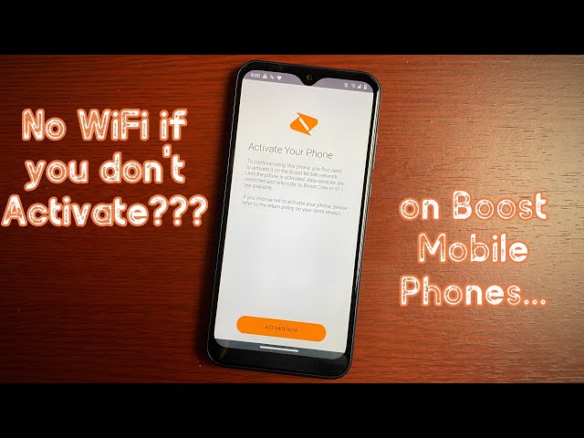 No WiFi if you don't Activate your Boost Mobile phone?!?