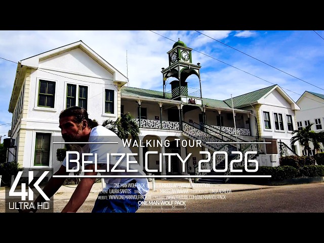 【4K 60fps】🇧🇿 VIRTUAL WALKING TOUR: 🚶 «Belize City - Belize 2026» 🎧 ORIGINAL SOUNDS 🚫 NO COMMENT 📺UHD
