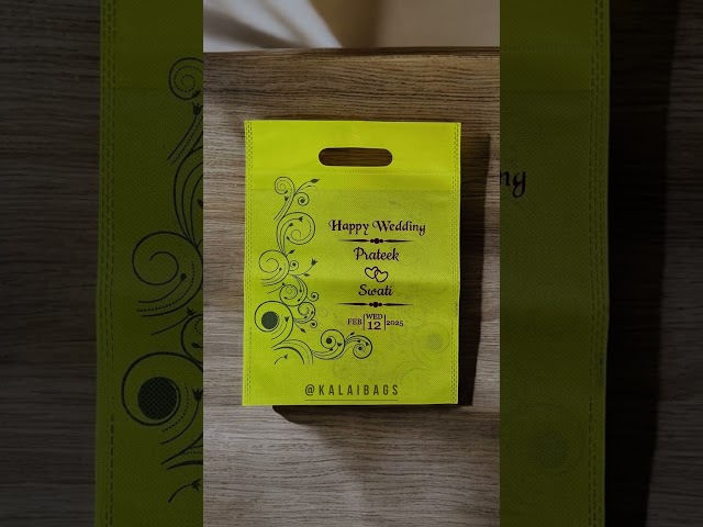 Personalized gift bags with bride & groom’s name! Perfect for return gifts. Order yours today! ❤️🎁