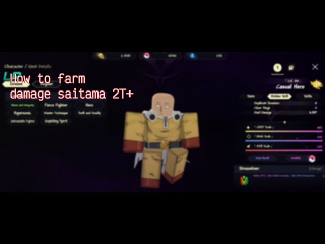How to farm damage saitama 2T+ | Anime World Tower Defense