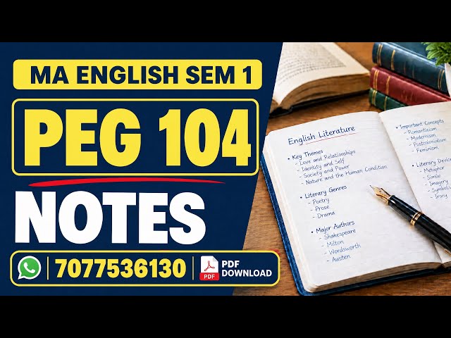 OSOU MA English PEG 104 Notes | Women’s Writings | आसान Exam Revision
