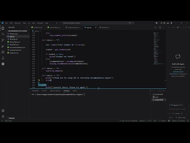 AI Internship Recommendation Engine