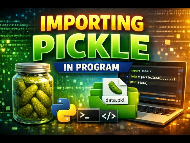 Python for Class XII- Importing Pickle in Python Program