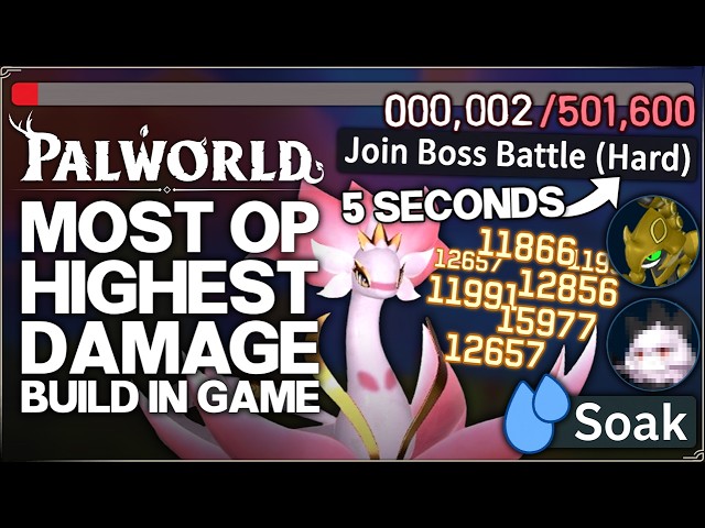 Palworld 1.0 - New Best HIGHEST DAMAGE Build Found - OP Status Combo Deletes Hard Mode Tower Guide!