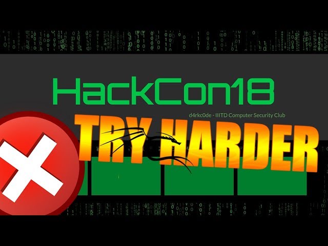ERROR-Based BLIND SQL Injection | "TRY HARDER" (HackconCTF 2018)