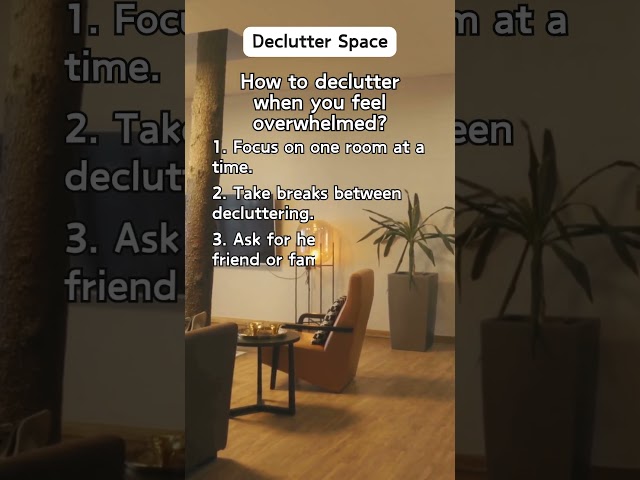How to declutter when you feel overwhelmed? #shorts #youtubeshorts #decluttering #tips
