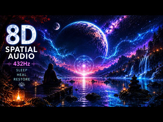 Deep 8D Spatial Audio 🌌 432Hz Sleep Frequency | Dark Ambient ASMR Rain for Deep Sleep & Relaxation