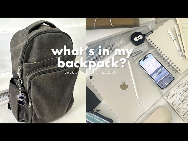 what’s in my backpack // my essentials and stationery 📁 preparing for back to school 2024